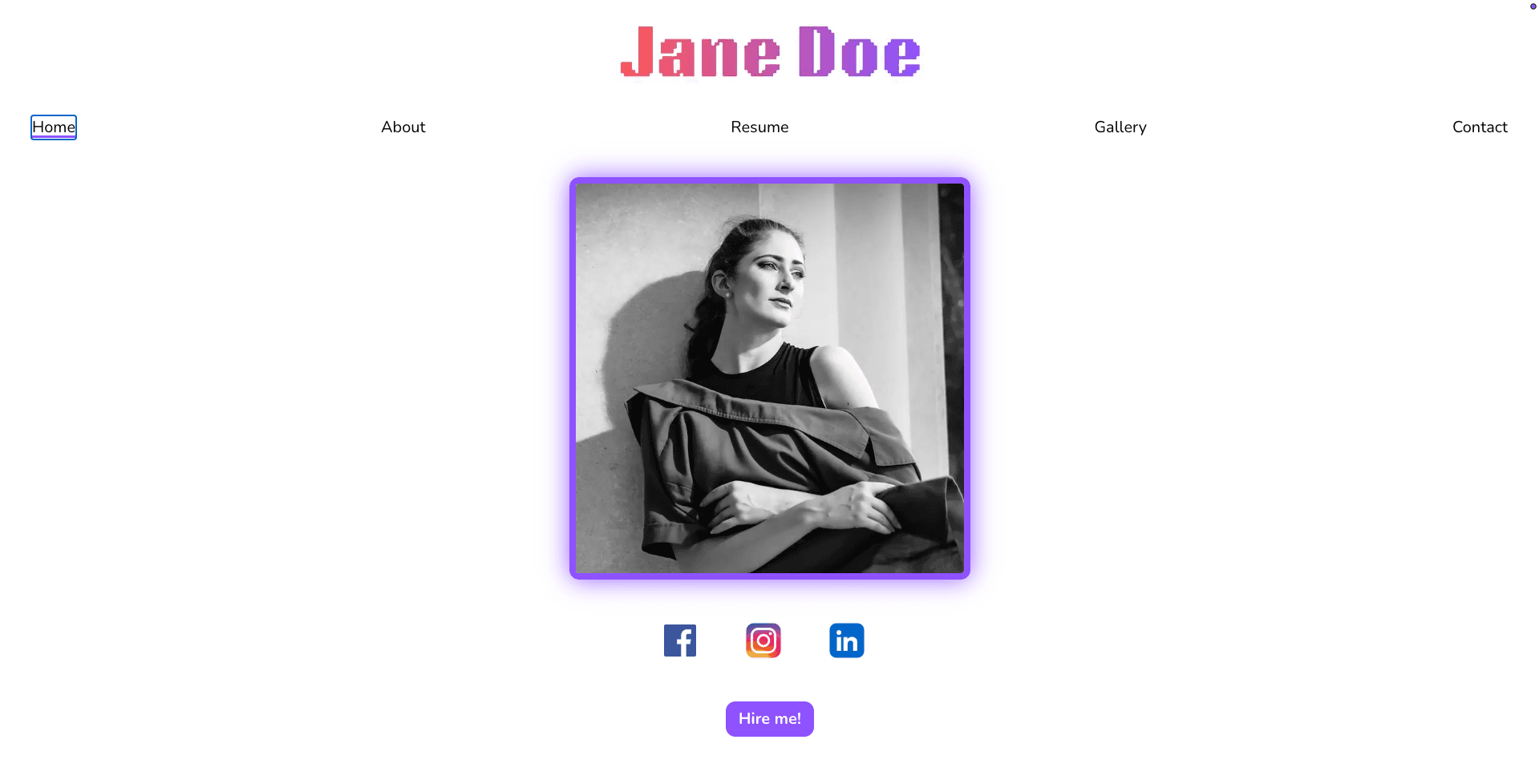 Screenshot of project: Creative Professional Portfolio Website