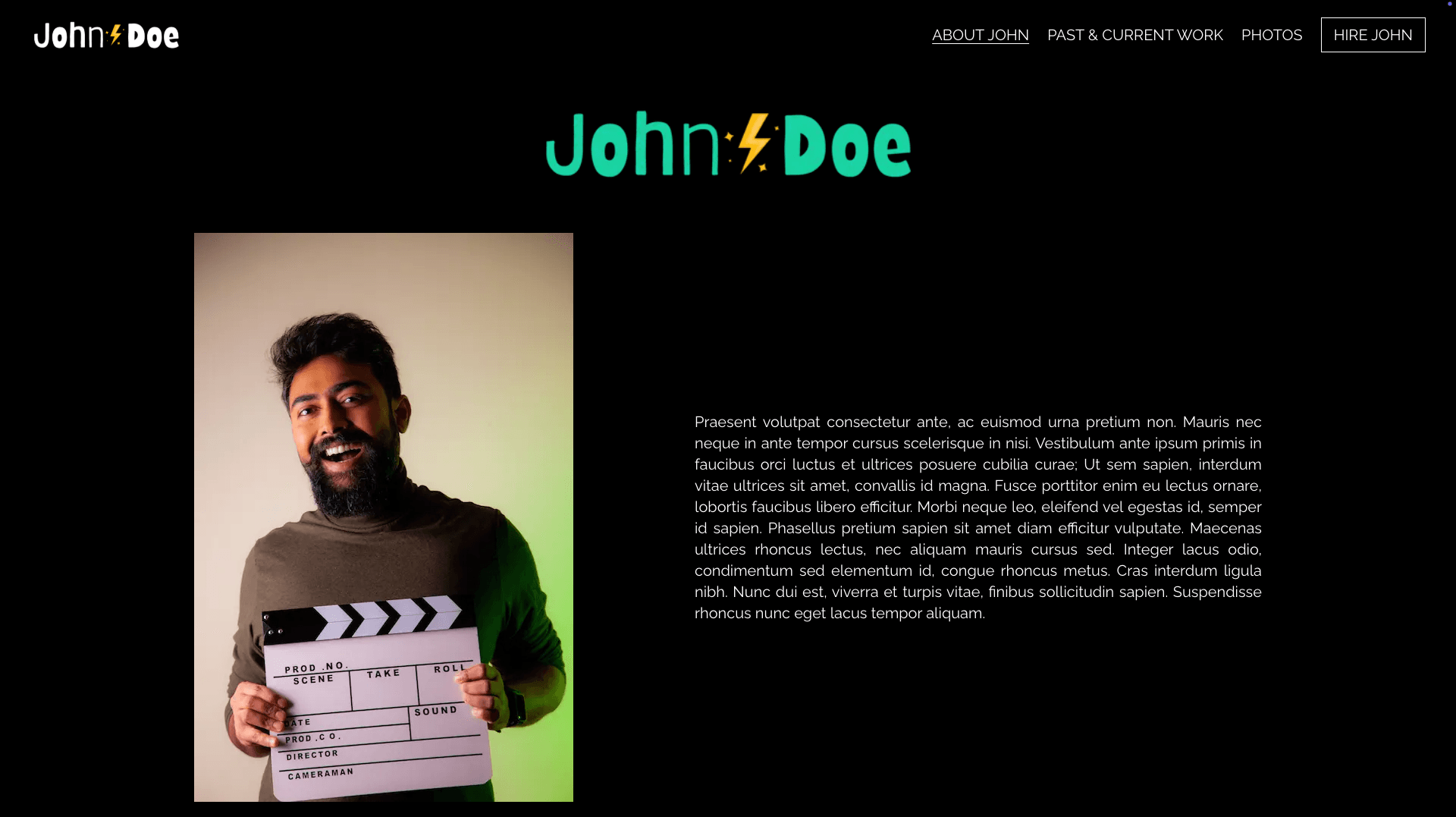 Screenshot of project: Creative Professional Portfolio Website