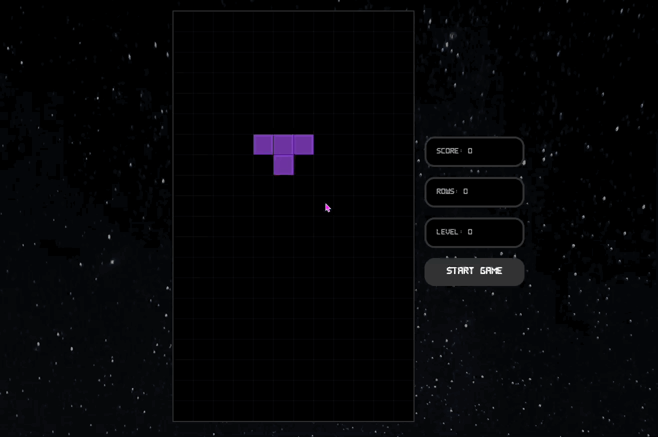 Screenshot of project: Tetris clone